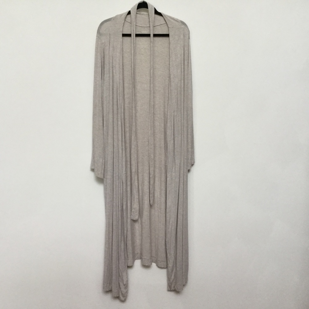 Any Body Tan Beige Long Open Tie Thin Robe Size Extra Large Comfort Lounge